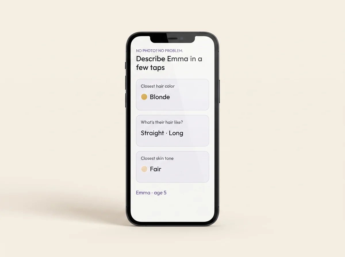 A phone showing the questionnaire's appearance step